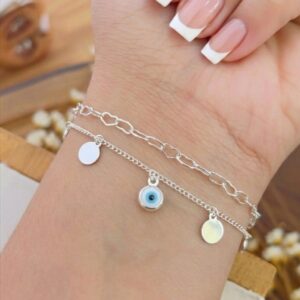 Pulseira Dupla Olho Grego