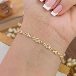 Pulseira Cristais Transparentes