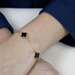 Pulseira Trevo Preto