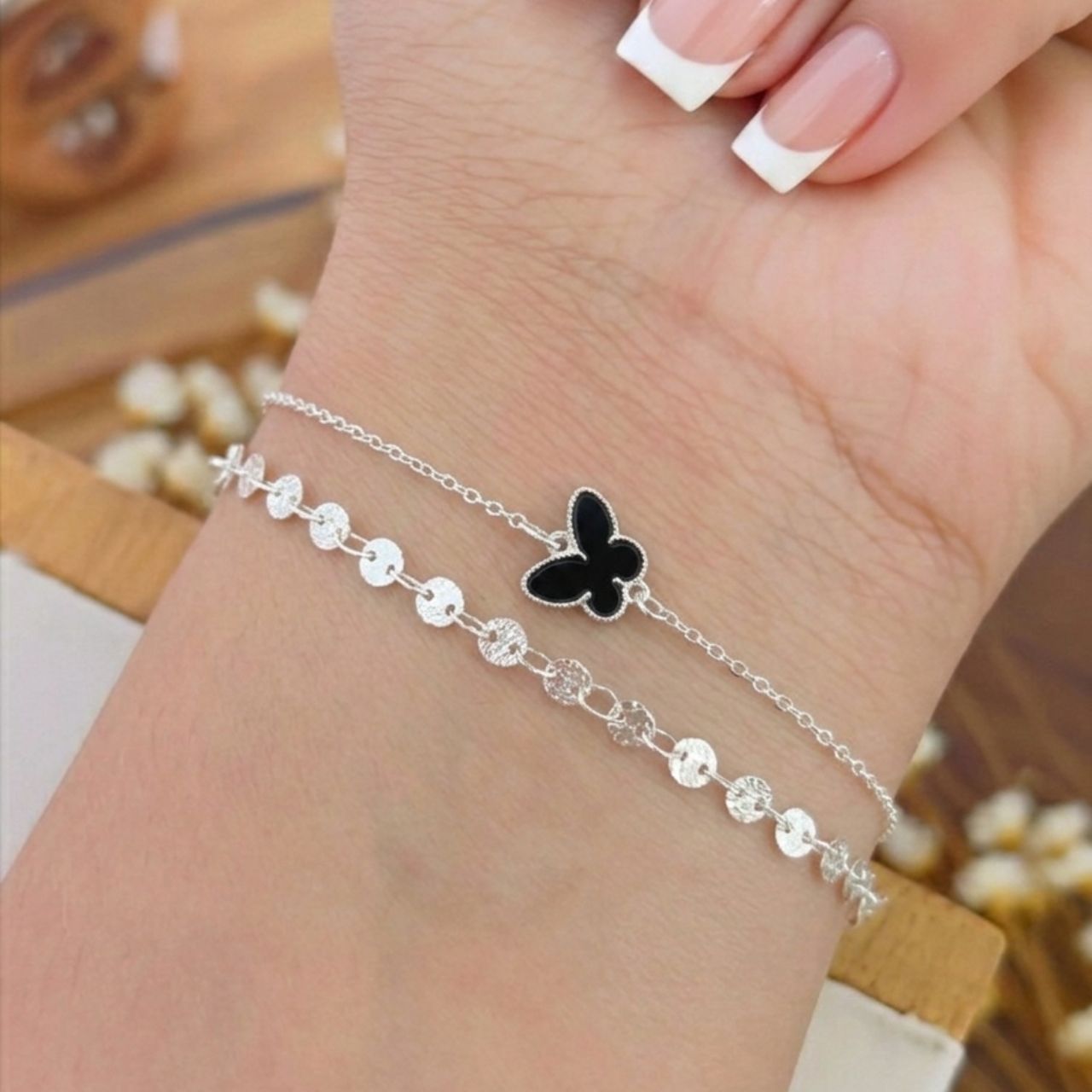 Pulseira Dupla Borboleta