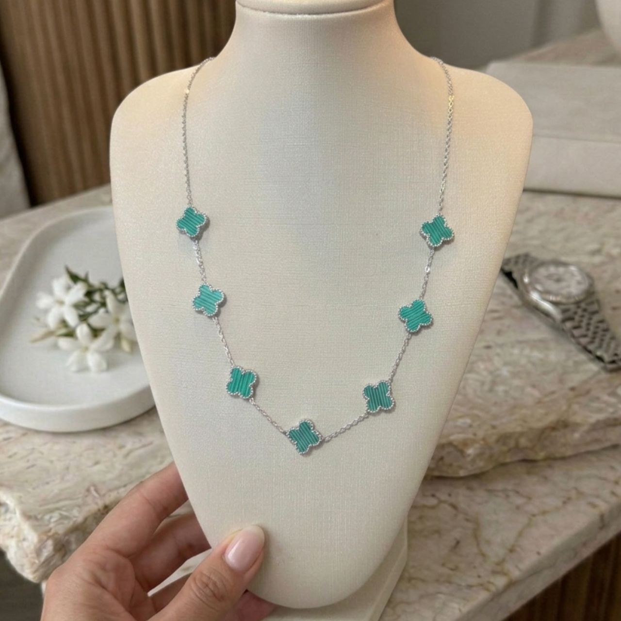 Choker Trevo Verde