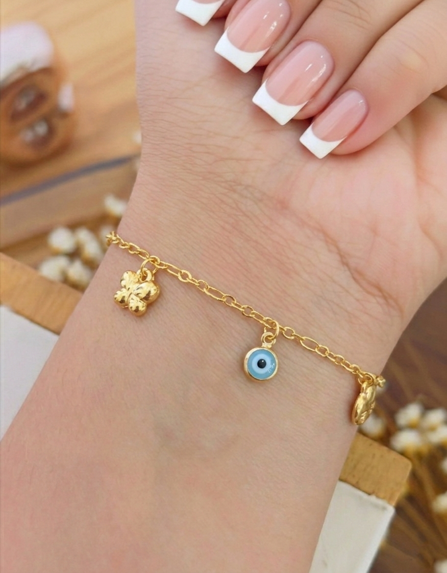 Pulseira Olho Grego Borboleta